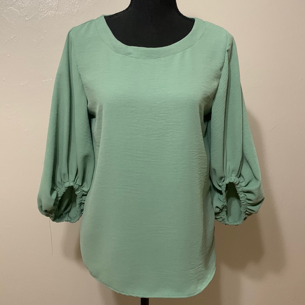 Green blouse